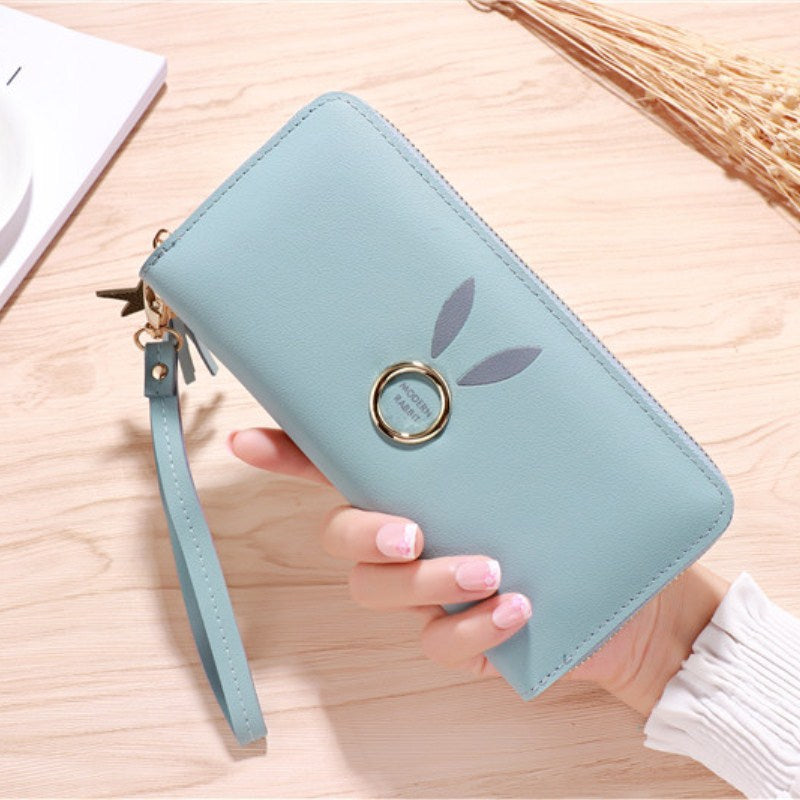 Women's Zipper Korean Large Capacity Multiple Slots Mobile Ladies Wallet