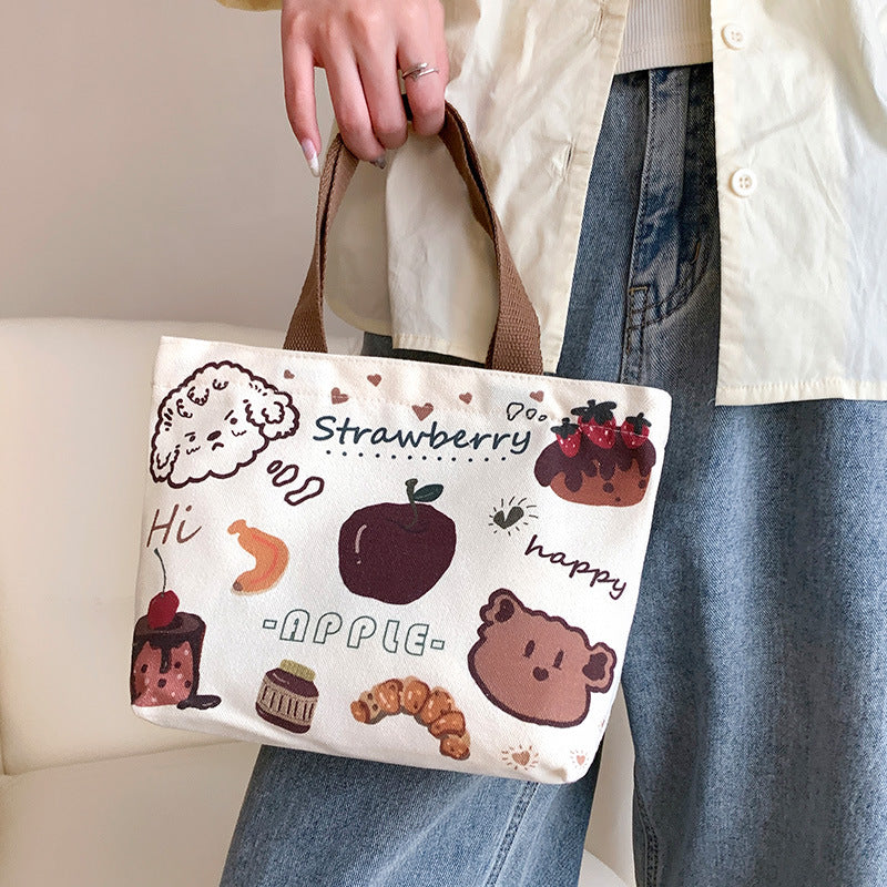 Women's Canvas Cartoon Cabs Korean Style Bags