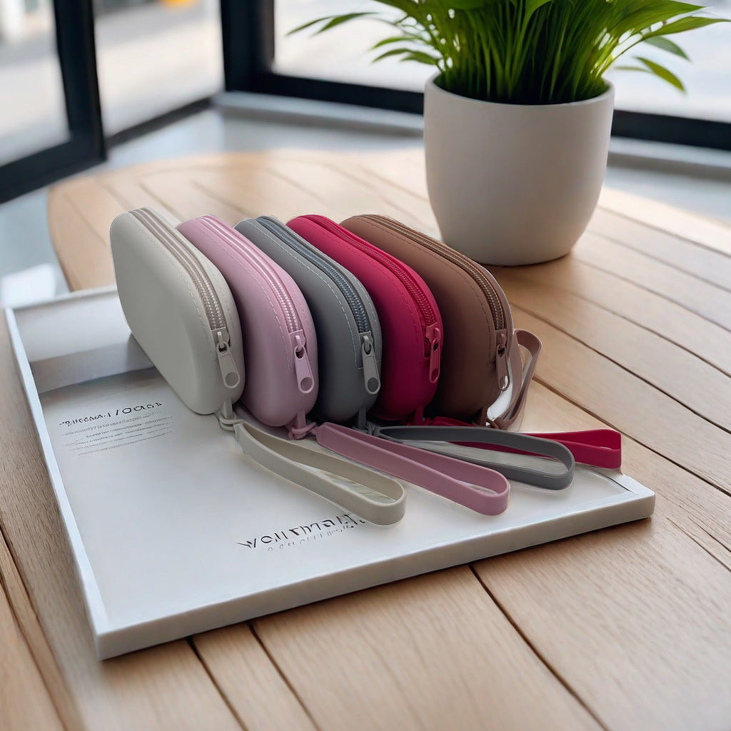 Silicone Object Storage Oval Bank Earphone Cosmetic Bags