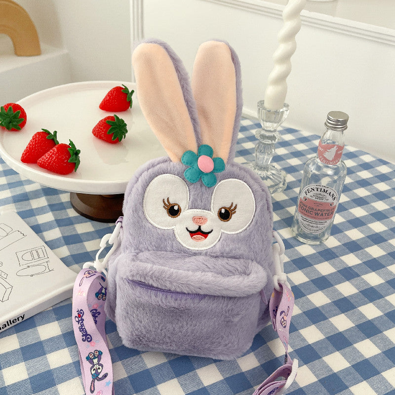 Cute Plush Ling Strawberry Bear Donald Crossbody Bags