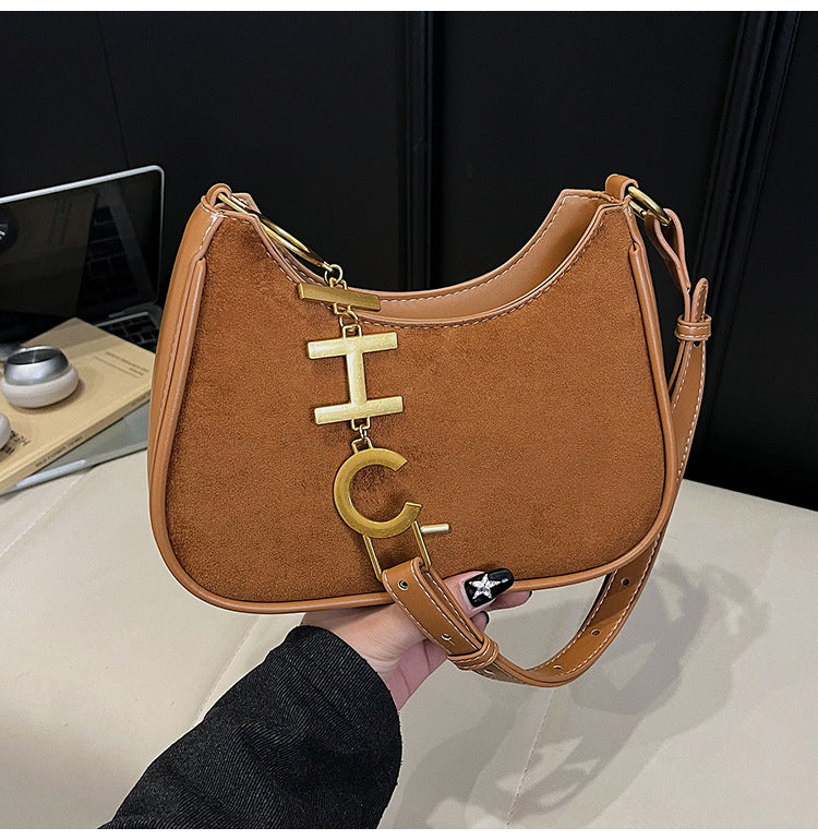 Women's Texture Frosted Chain Underarm Spring Fashion Commuter Women's Messenger Bag