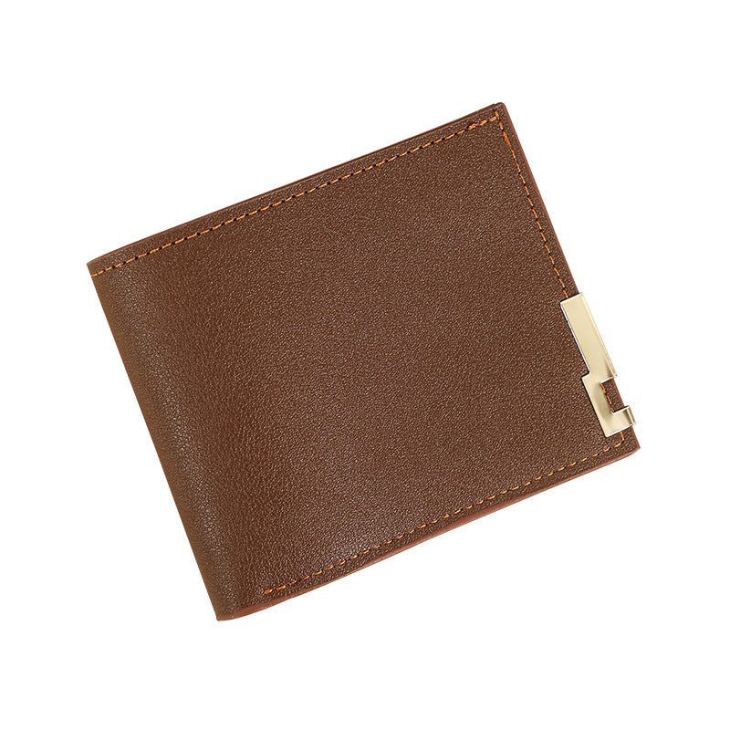 Men's Korean Style Iron Edge Green Horizontal Multi Men's Wallets