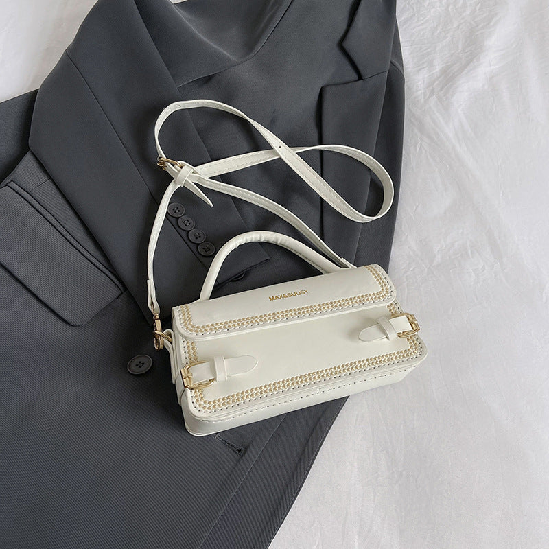 Retro Style Hand-woven Homemade Material Advanced Texture Small Square Bags