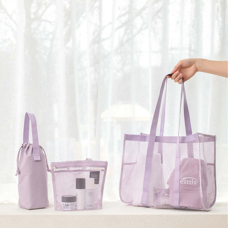 Mesh Beach Large Capacity Leisure Swimming Travel Bags