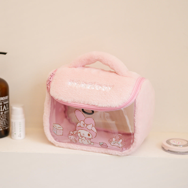 Cartoon Fashion Plush Cute Large Capacity Good-looking High Sense Cosmetic Bags