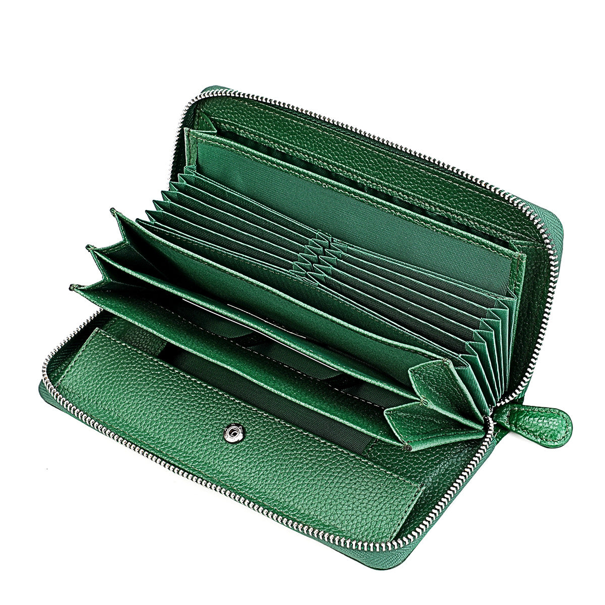 Women's Swiping Leather Long Style Expanding Clutch Ladies Wallet