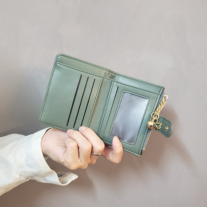 Women's Solid Color Single Large Capacity Zipper Short Fashion Ladies Wallets