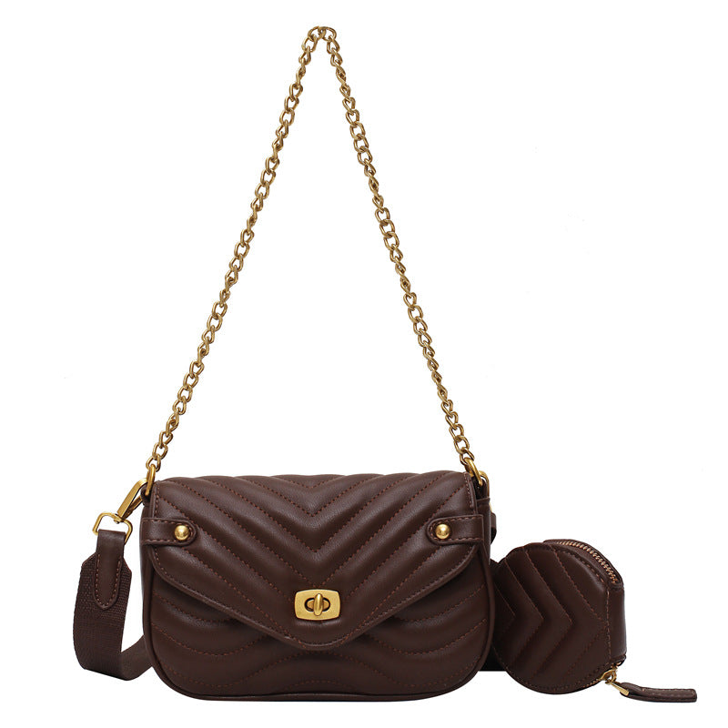 Female Oblique Summer Niche Design Chain Crossbody Bags