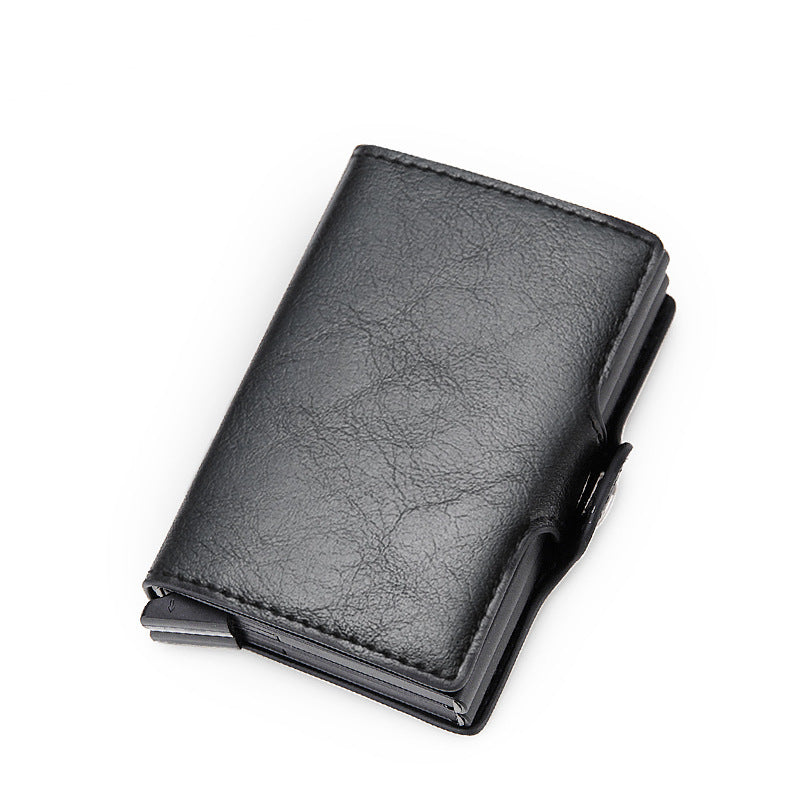 Men's Carbon Fiber Metal Automatic Pop-up Men's Wallets