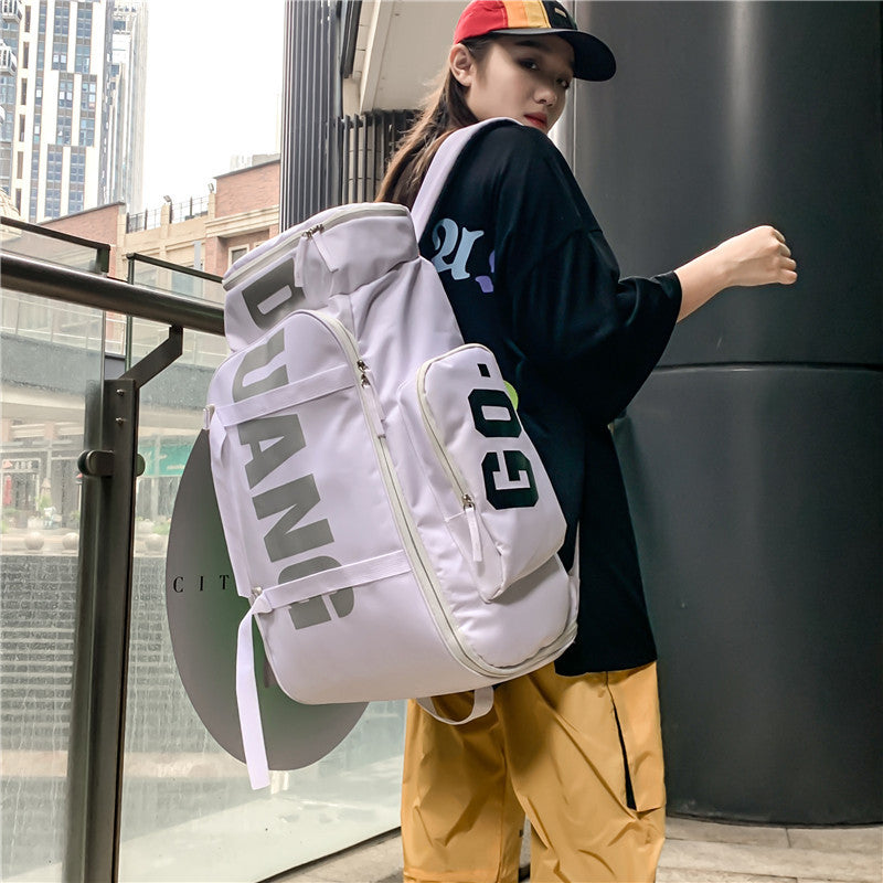 Men's Letter Street High Large Capacity Korean Backpacks