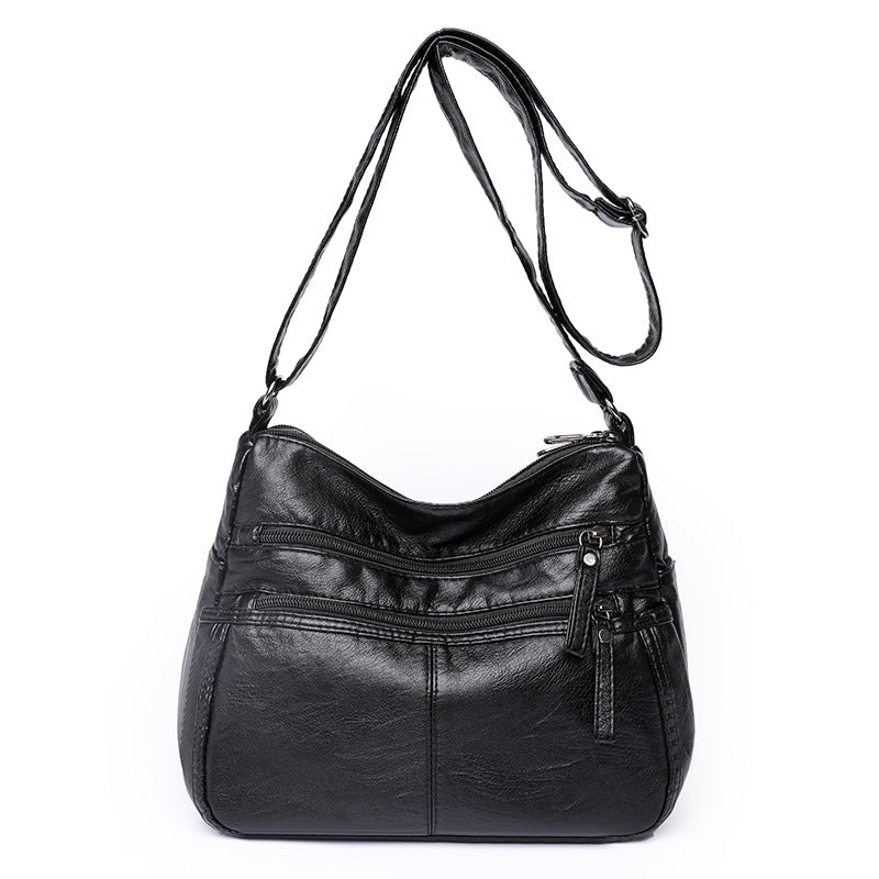 Women's Trendy Soft Leather Multilayer Fashion Lady Bags