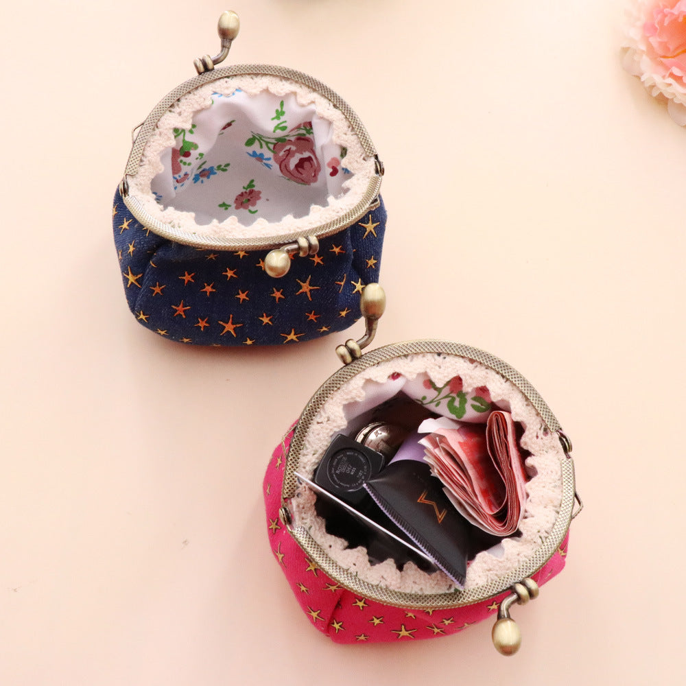 Women's Denim Cloth Vintage Handmade Finished Coin Purses
