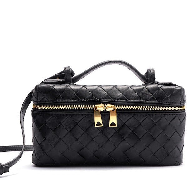 Women's Trendy Sheepskin Hand-woven Portable Light Luxury Women's Messenger Bag