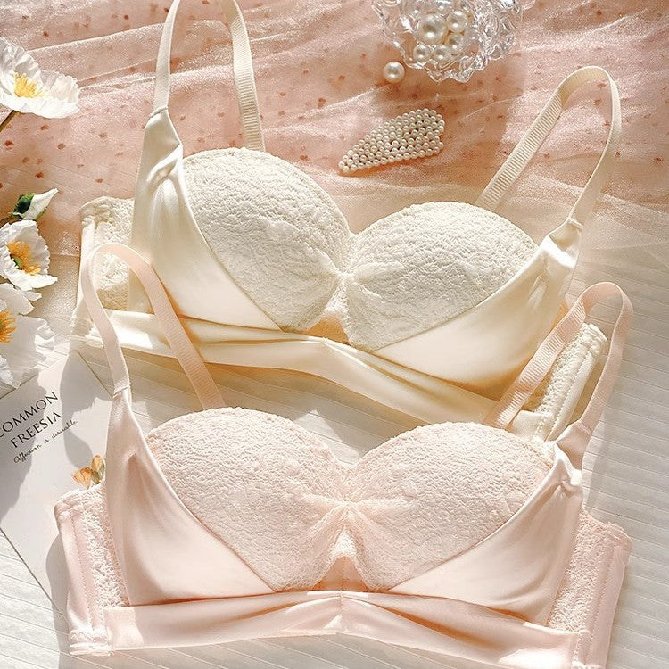 Women's Pure Wind Push Up Underwear Small Breast Exaggerating Lingerie Sets