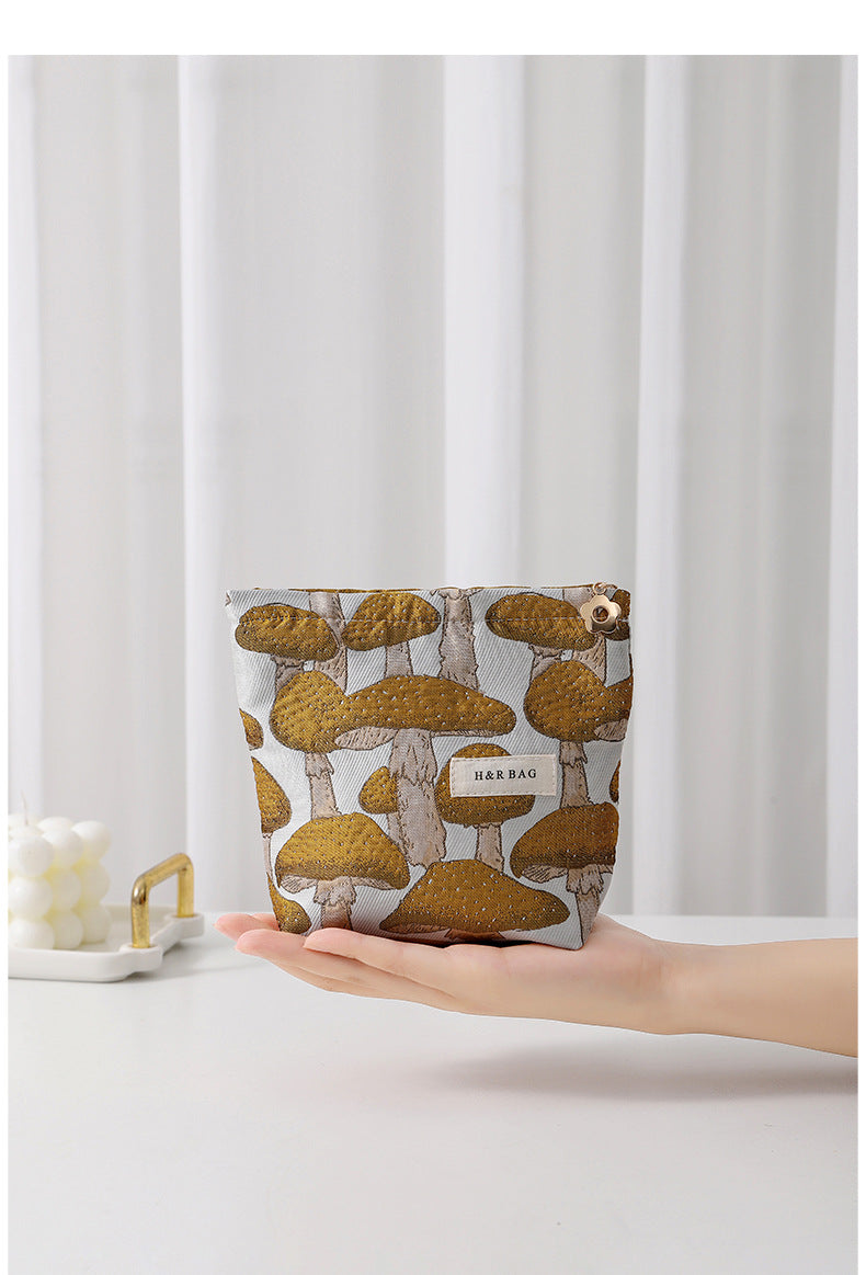 Embroidery Hand-held Portable Canvas Storage Skin Handbags