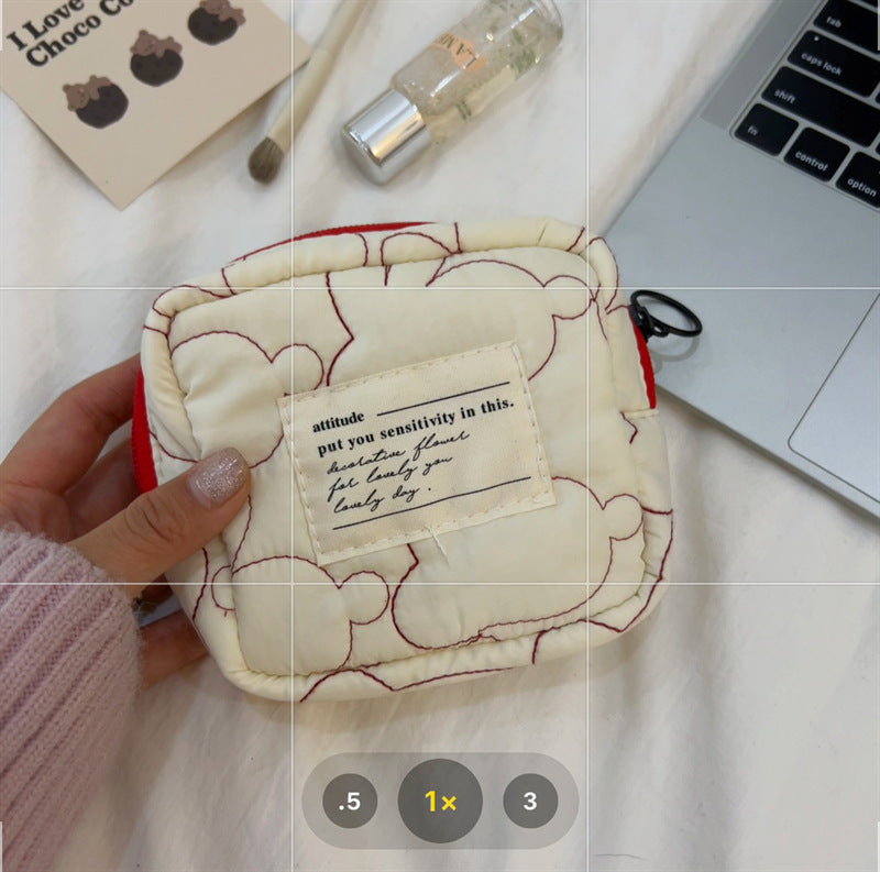 Cute Mini Portable Candy Color Buggy Cosmetic Bags