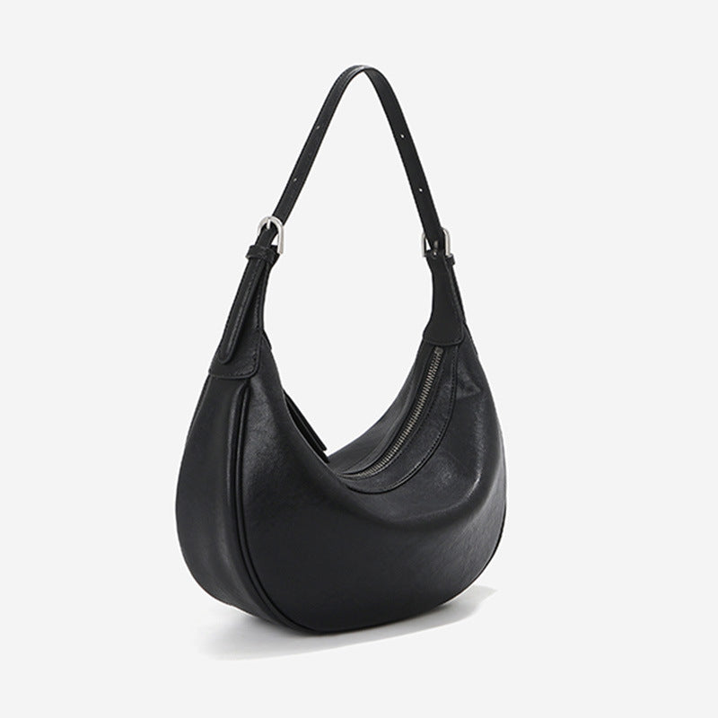 Women's Large Capacity Commuter High-grade Genuine Cowhide Niche Women's Shoulder Bag