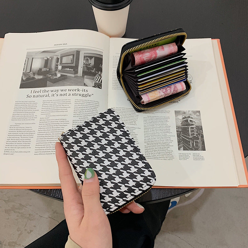 Clamp Swiping Certificate Male Short Large Card Holder