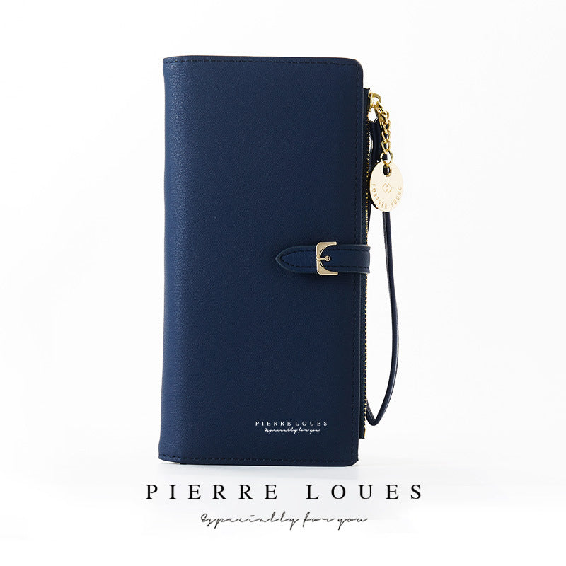 Women's Solid Color Long Simple Fashion Large Ladies Wallet
