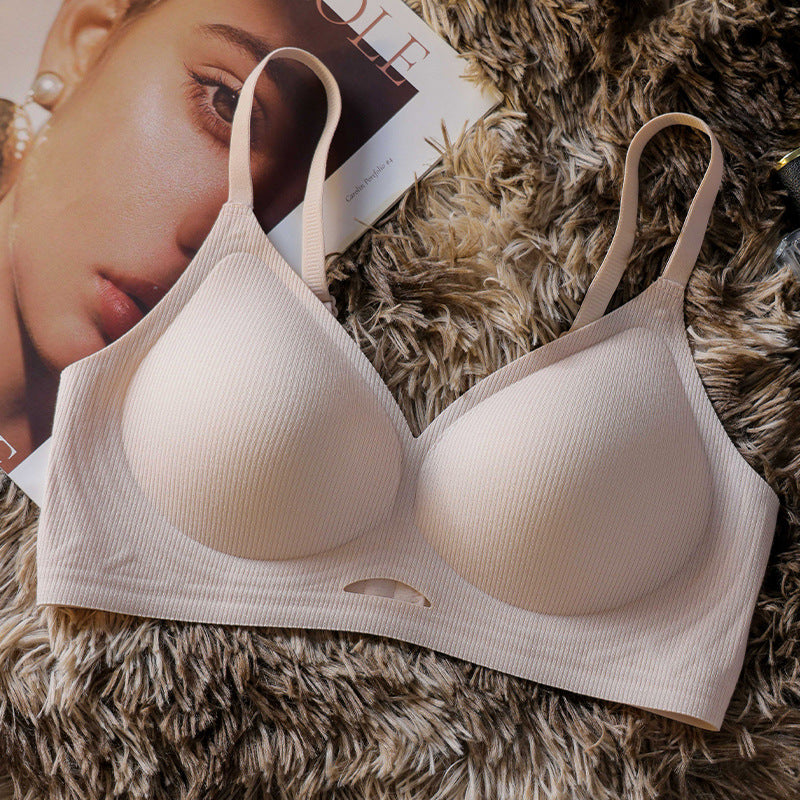 Women's Latex Seamless Underwear Small Chest Push Everyday Bras