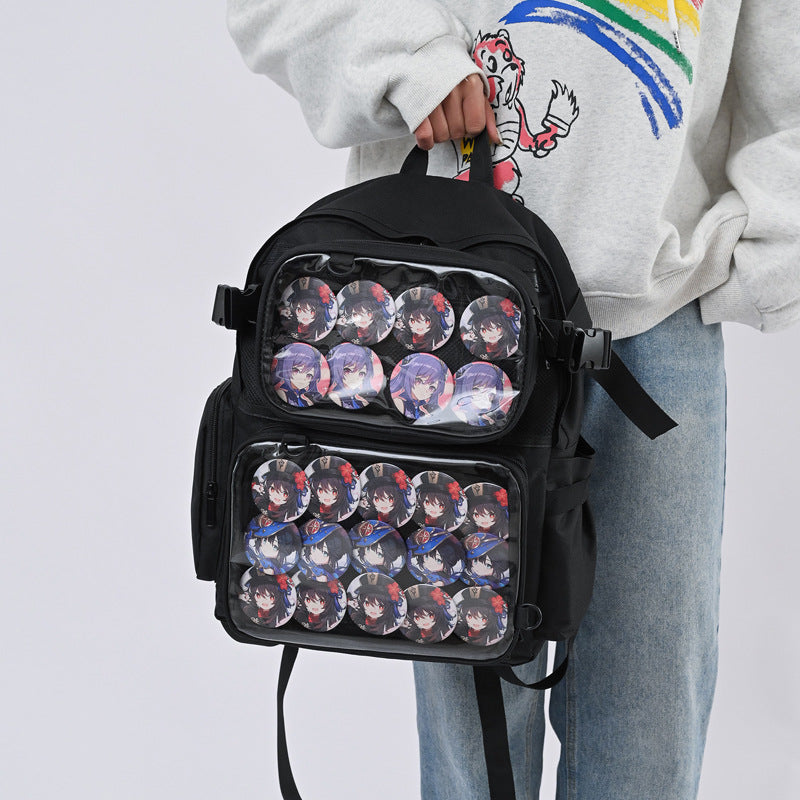 Cartoon Transparent Large Capacity Trendy Detachable Backpacks