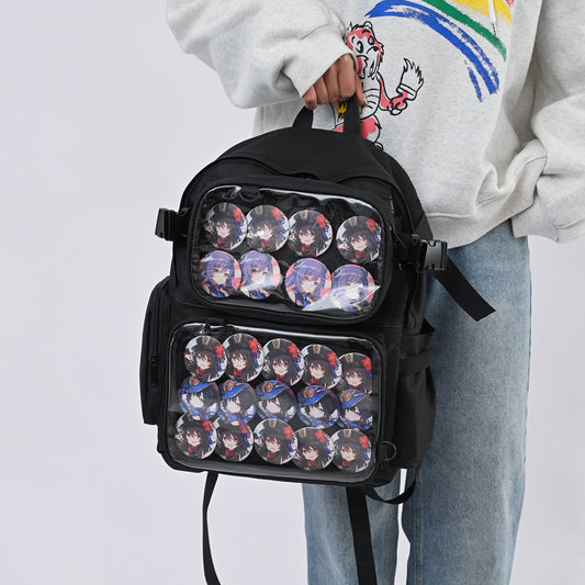 Cartoon Transparent Large Capacity Trendy Detachable Backpacks