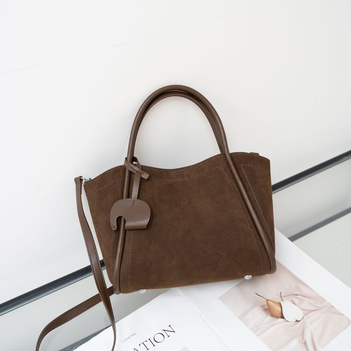Frosted Cowhide Lady's Elegant Portable Commuter Fashion Women's Shoulder Bag