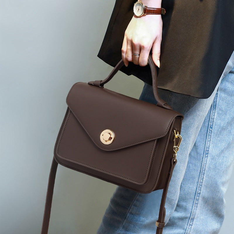 Women's Fashion Poor Genuine Leather Commuter High-grade Women's Messenger Bag