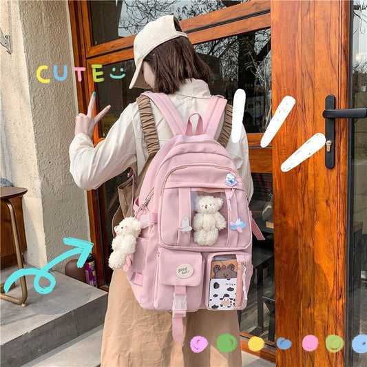 Style Vintage Cute Transparent Korean Simple Backpacks