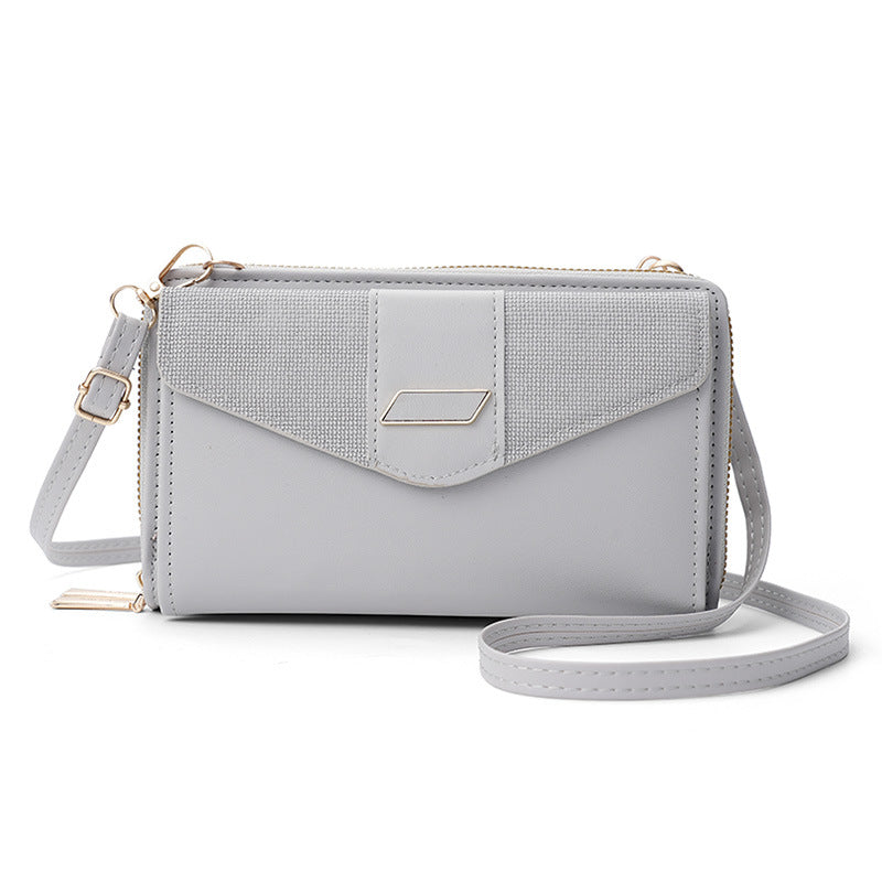 Women's Mobile Long Korean Style Double Zipper Large Phone Bags