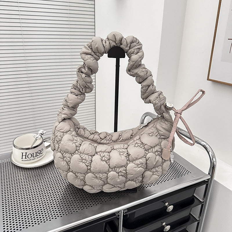 Cloud Female Pleated Dumpling Personality Drawstring Women's Shoulder Bag