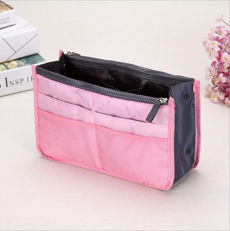 Medium Large Portable Double Zipper Wash Organizing Storage Makeup Bag