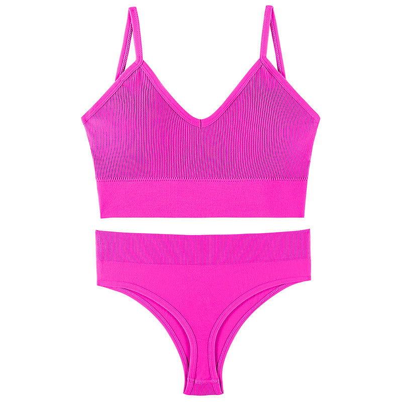 Women's French Suit Wireless Push Up Thin Lingerie Sets