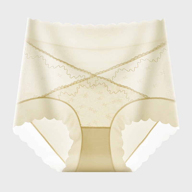 Women's Sexy Lace High Waist Light Plastic Panties