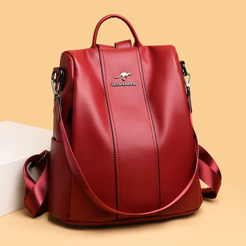 Female Versatile Large Capacity Soft Leather Bags