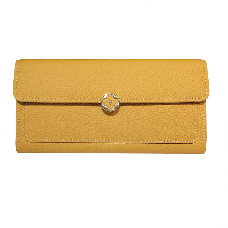Women's Graceful Genuine Leather Large Capacity Simple Ladies Wallet