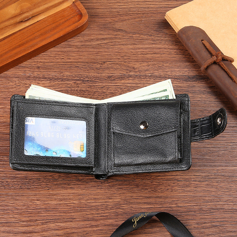 Men's Youth Multiple Slots Vintage Crocodile Pattern Men's Wallets