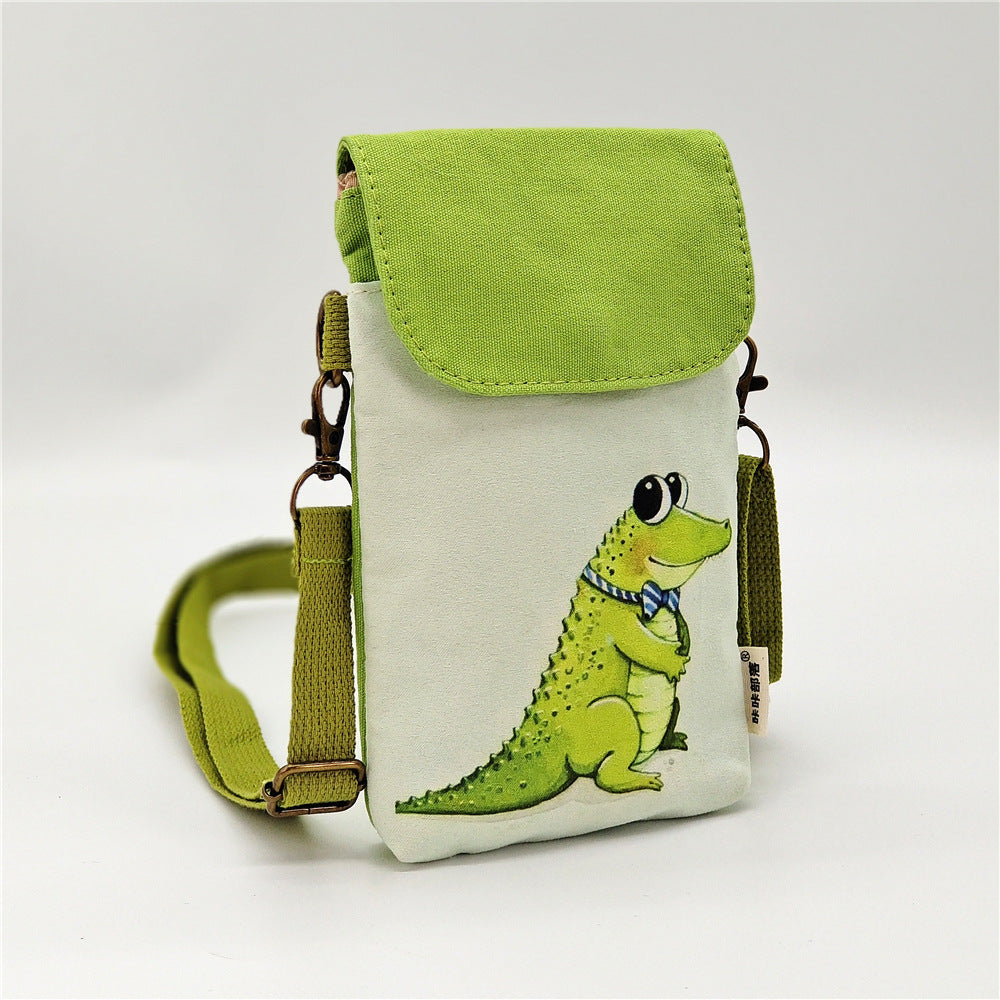 Women's Printing Fresh Painted Kaka Tribal Canvas Hand Phone Bags