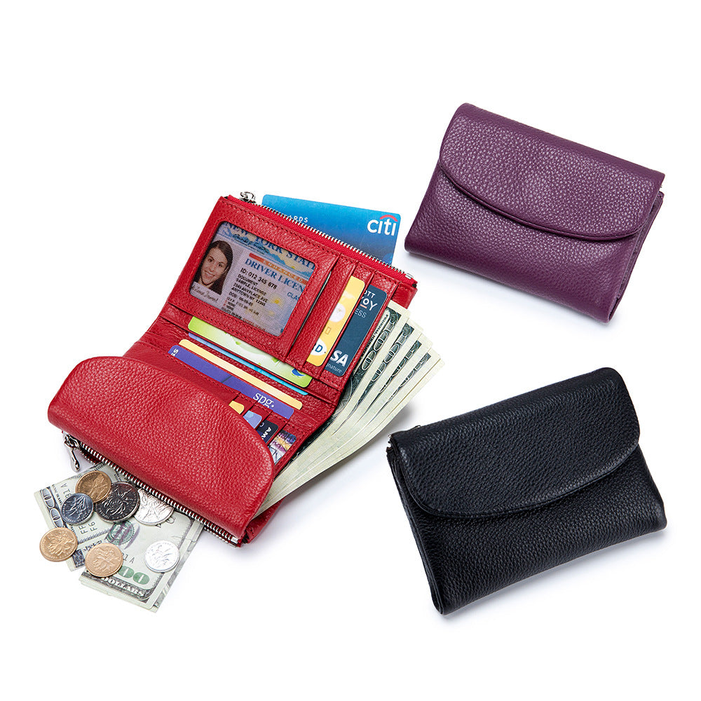 Women's Chic Soft Textured Clutch Large Capacity Ladies Wallets