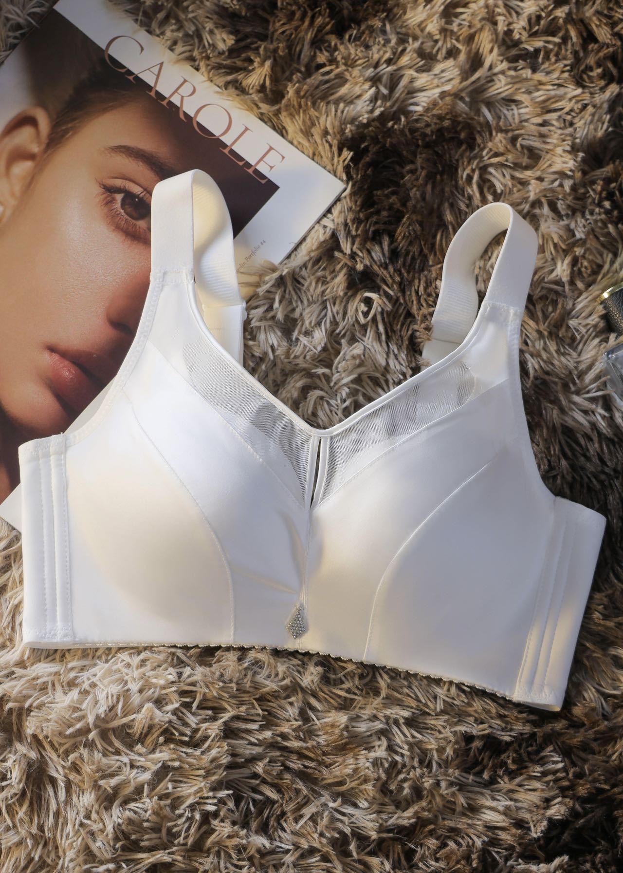 Light Luxury Satin Tube Top Big Bras
