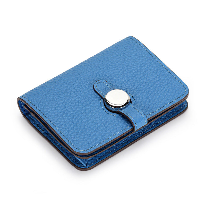 Women's Leather Short Fashion First Layer Cowhide Purses