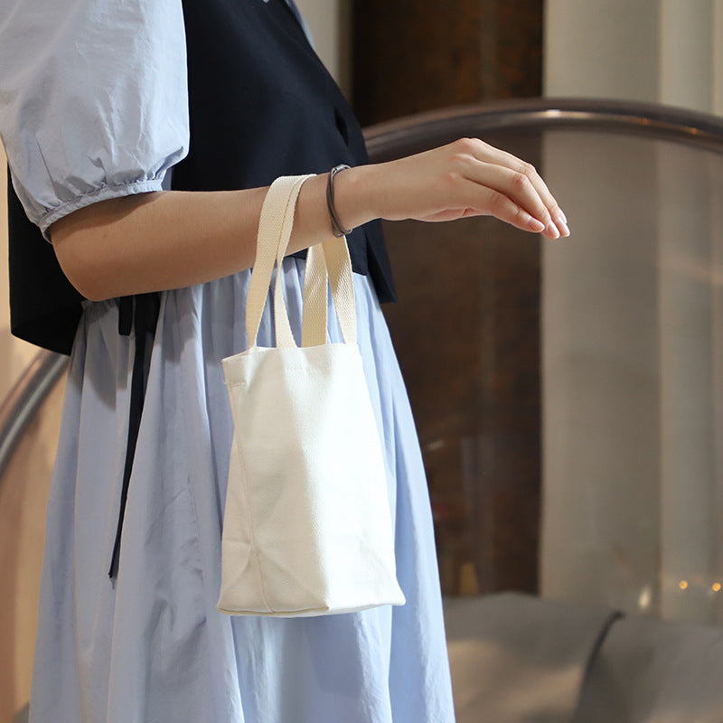 Canvas Coffee Cloth Hand Cup Cover Handbags