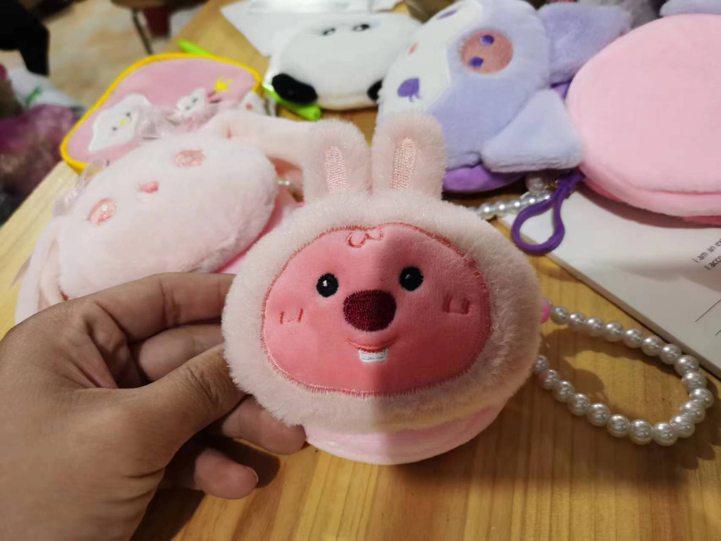 Children's Pendant Plush Creative Mini Clow Storage Coin Purses