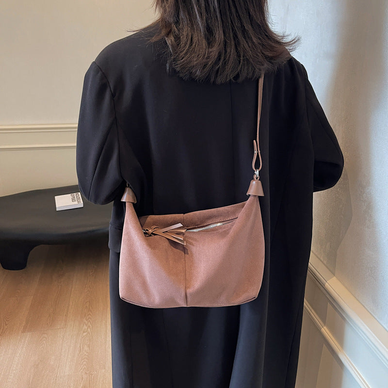 New Slouchy Popular Women's Retro Frosted Shoulder Bags