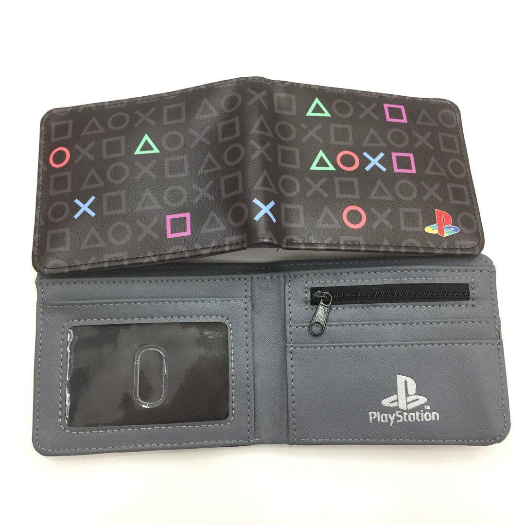 Men's Unique Cool Short Gray Bifold Coin Purses