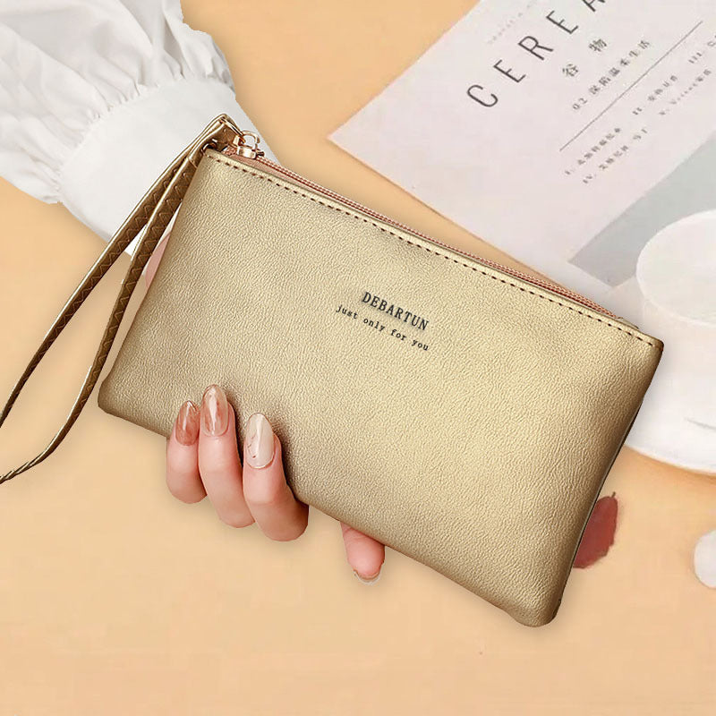 Women's Simple Zipper Clutch Trendy Long Large Ladies Wallet