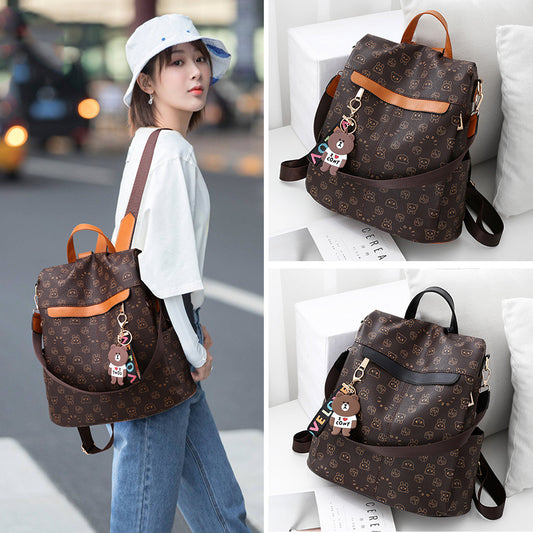 Women's Fashionable Korean Style Fashion Female Soft Backpacks