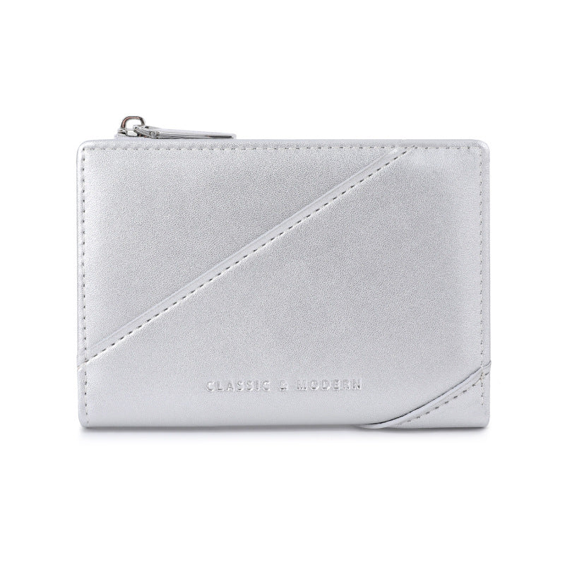 Classy Women's Short Stitching Fashion Korean Ladies Wallet
