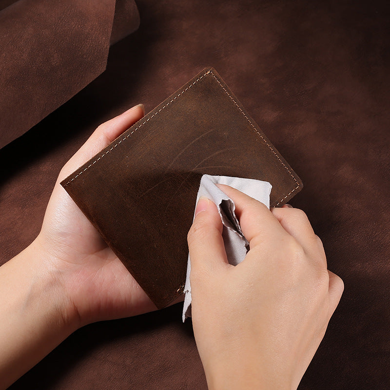 Men's Retro Crazy Horse Leather Genuine Fashion Men's Wallets