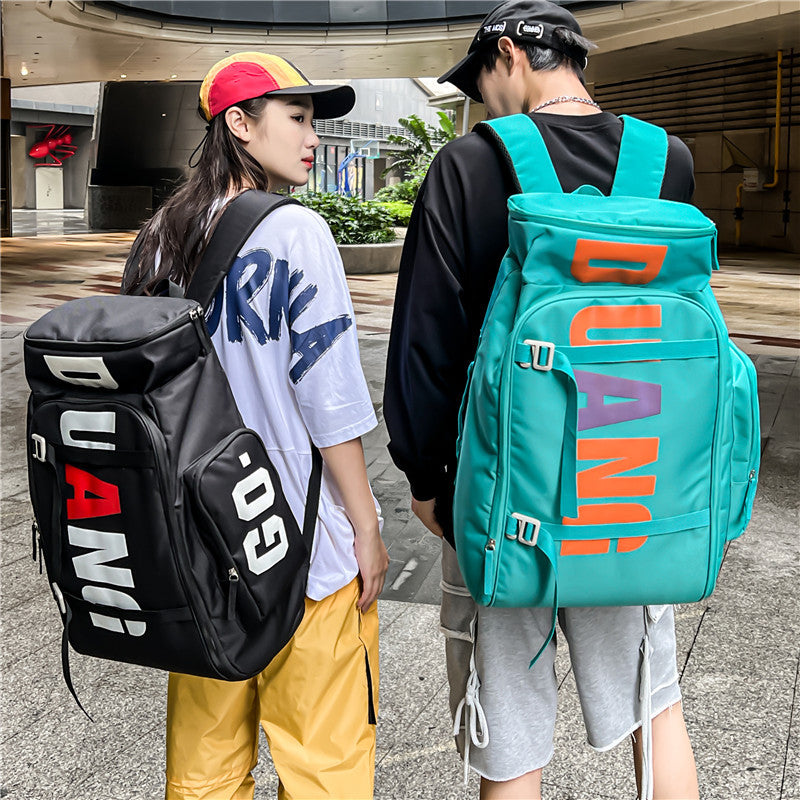 Men's Letter Street High Large Capacity Korean Backpacks